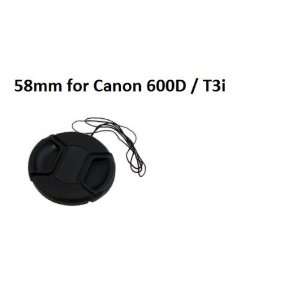  58mm Snap On Lens Cap FOR Canon Rebel T3i / EOS 600D 