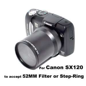  52mm Diameter lens adapter tube for CANON Powershot SX120 