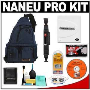  Photo Backpack (Navy Blue) + Accessory Kit for Canon Rebel XSi, XS 