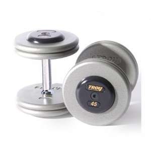    Style Dumbbells w/ Gray Plates and Rubber End Cap   Pair (HFD 095R
