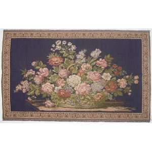  Italian Flowers in a Large Basket Tapestry