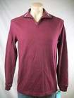 New Mens CLUB ROOM Cherry Wine 1/4 Zip Long Sleeve Pullover Sweater 