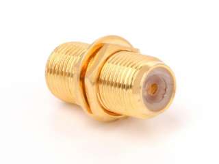 Gold Coaxial Coax F Coupler Cable Extender Adapter F/F  
