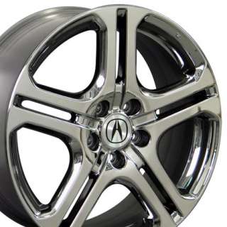 18 x7.5 Acura Black Chrome TL Wheels Rims  