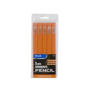  BAZIC Carpenters Pencil, 5 Count (Pack of 24) Office 