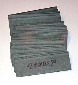 50 NICKELS COIN OLD STYLE FLAT WRAPPERS  