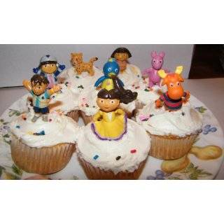   Explorer Backyardigans Cake Toppers / Cup Cake Decorations Set of 8