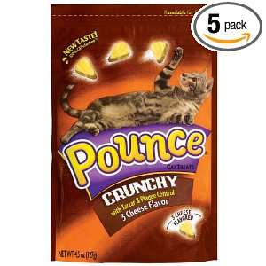 Pounce Cat Treats Crunchy with Tartar & Plaque Control, 3 Cheese 
