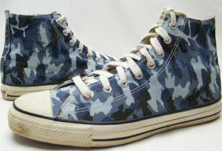 MENS VTG CONVERSE CHUCK TAYLOR USA CAMO BLUE SHOES 12  