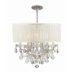  Brentwood Chandelier in Chrome Lamp Shade Color Harvest 