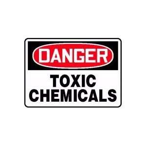  DANGER TOXIC CHEMICALS 10 x 14 Dura Plastic Sign