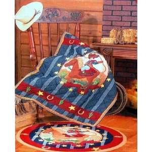  ZH Applique II Theme Childrens bedding Lil Buckeroo fire place 