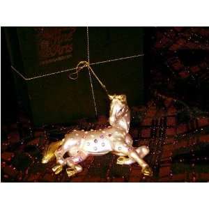  Metal Pony Jewelry Box W/ Gemstones