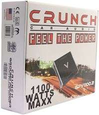 CRUNCH GPV1100.2 1100w 2 CHANNEL CAR AMPLIFIER+AMP KIT  