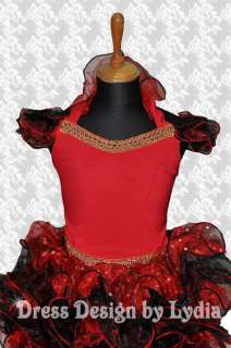 471Z Red Black Glitz Beauty Easter Pageants Party Dresses 2pcs Outfit 