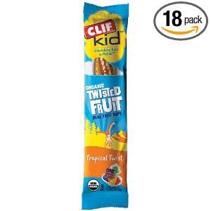  Clif Kid Twisted Fruit Ropes, Tropical Twist, 18 Count 