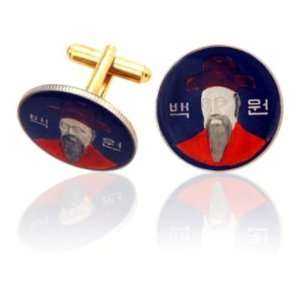  Korea Old Man Coin Cuff Links CLC CL604 Jewelry