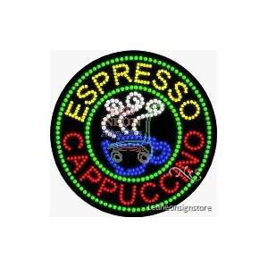  Espresso Cappuccino LED Business Sign 26 Tall x 26 Wide 