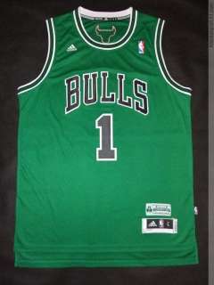 Chicago Bulls Derrick Rose Rev30 green Jersey  