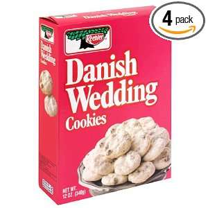 Keebler Danish Wedding Cookies, 12 Ounce Boxes (Pack of 4)  