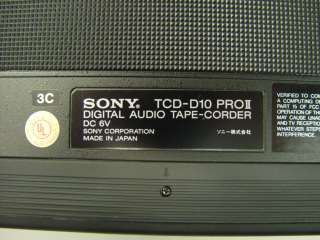 Sony TCD D10 PROII Digital Audio Tape Corder DAT PRO 2  