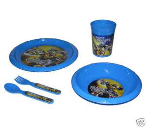 Transformers Bumblebee Plate Bowl Cup Dinnerware Set  