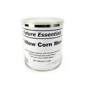 Can of Future Essentials Yellow Cornmeal, #10 Can, 5 lbs Net Weight 