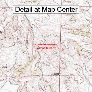  USGS Topographic Quadrangle Map   Cottonwood Falls 