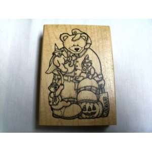  Darcies Country Folk Wood Mounted Rubber Stamp Halloween 