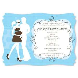 Silhouette Couples Baby Shower   Its A Boy   Personalized Baby Shower 