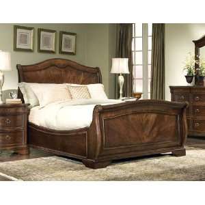   Court King Sleigh Bed + Mirror + Dresser + Nightstand Furniture