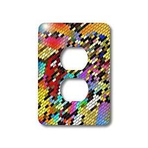   Bricks   Rainbow Sun   Light Switch Covers   2 plug outlet cover Home