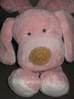   COZY CUSHY DOG Plush Pink Puppy Stuffed Animal Toy Rattle Lovey BG219