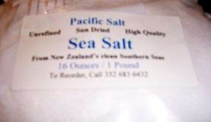   Sea Salt production and there is just one ingredient  sea water