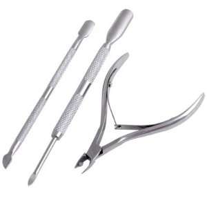  Cuticle Nail Spoon Pusher/Remover/Nipper/Clipper Set 