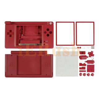 Red Full Housing Case For Nintendo DS Lite NDSL With Hinge  