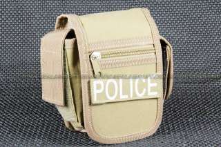 Utility Desert Tan Belt Pouch With Police Patch PH 01DT  