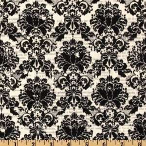   Lost & Found Damask Black Fabric By The Yard Arts, Crafts & Sewing
