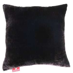   Premium Decorative Throw Pillow   18 x 18 x 6, Velvet   Dark Gray