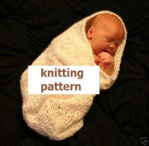 Easy Knitting Pattern #101   Baby Cocoon/Pod Photo Prop  