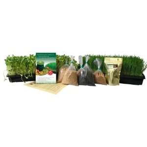 Deluxe Organic Wheatgrass & Barleygrass Kit w/ Back to Basics Wheat 