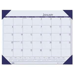    House of Doolittle   EcoTones Ocean Blue Monthly Desk Pad Calendar 