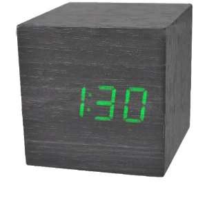  Wood Green Cube LED Desktop Clock 