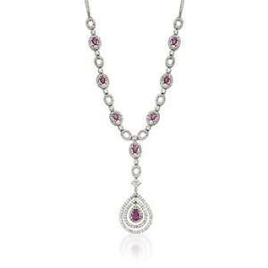   Ruby, 2.55ct t.w. Diamond Teardrop Y Necklace In Gold Jewelry