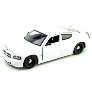  JADA 1/24 Dodge Charger Police Car   WHITE Toys & Games