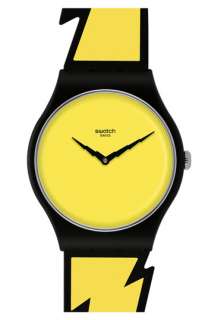 Swatch® Lightning Flash Silicone Strap Watch  