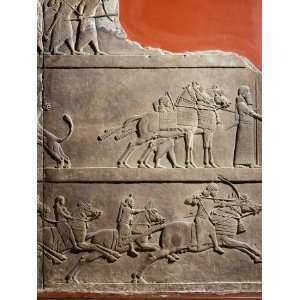 King Assurbanipal Hunting, Relief, c. 645 BC Assyrian, from Nineveh 