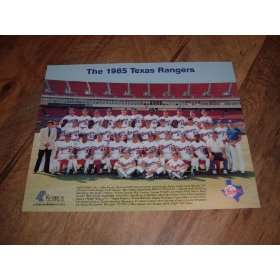 Bobby Valentine Texas Rangers 1985 Baseball Team Photograph
