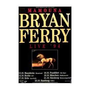 BRYAN FERRY German Tour 1994 Music Poster