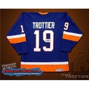 Bryan Trottier Autographed/Hand Signed New York Islanders Blue Jersey